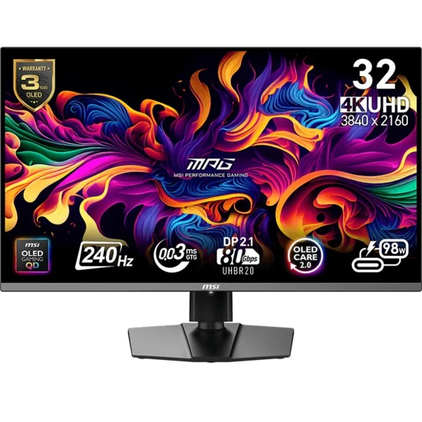 MSI MPG 322URX QD-OLED 31.5" 4K UHD gaming monitor