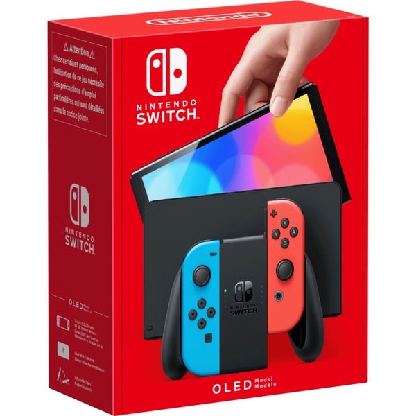 Nintendo Switch (OLED Model) — Neonrood/neonblauw